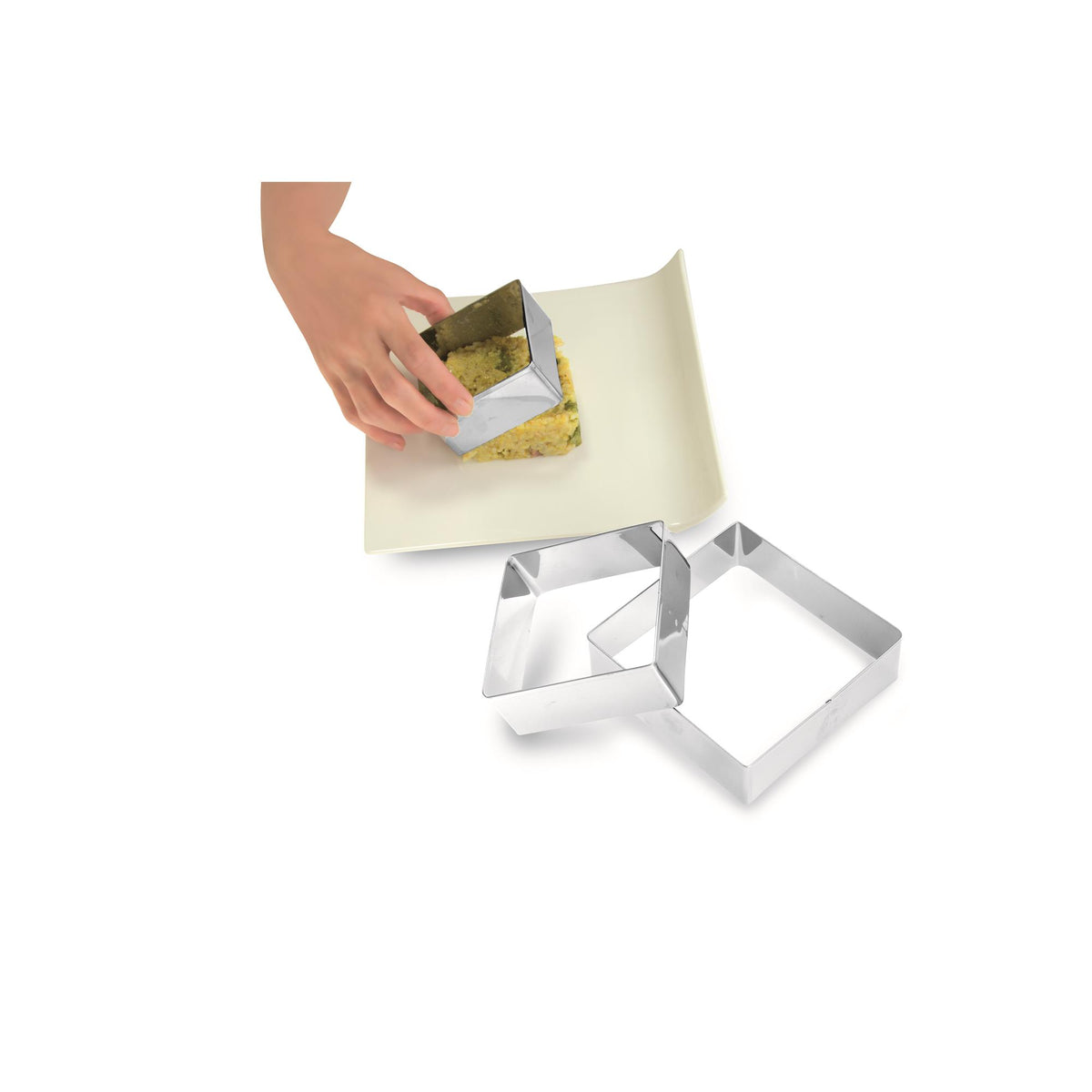 Set di 5 formine per biscotti quadrate