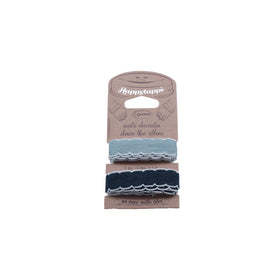 SET 2 PCS DENIM BLUE RIBBONS HAPPYTAPPI