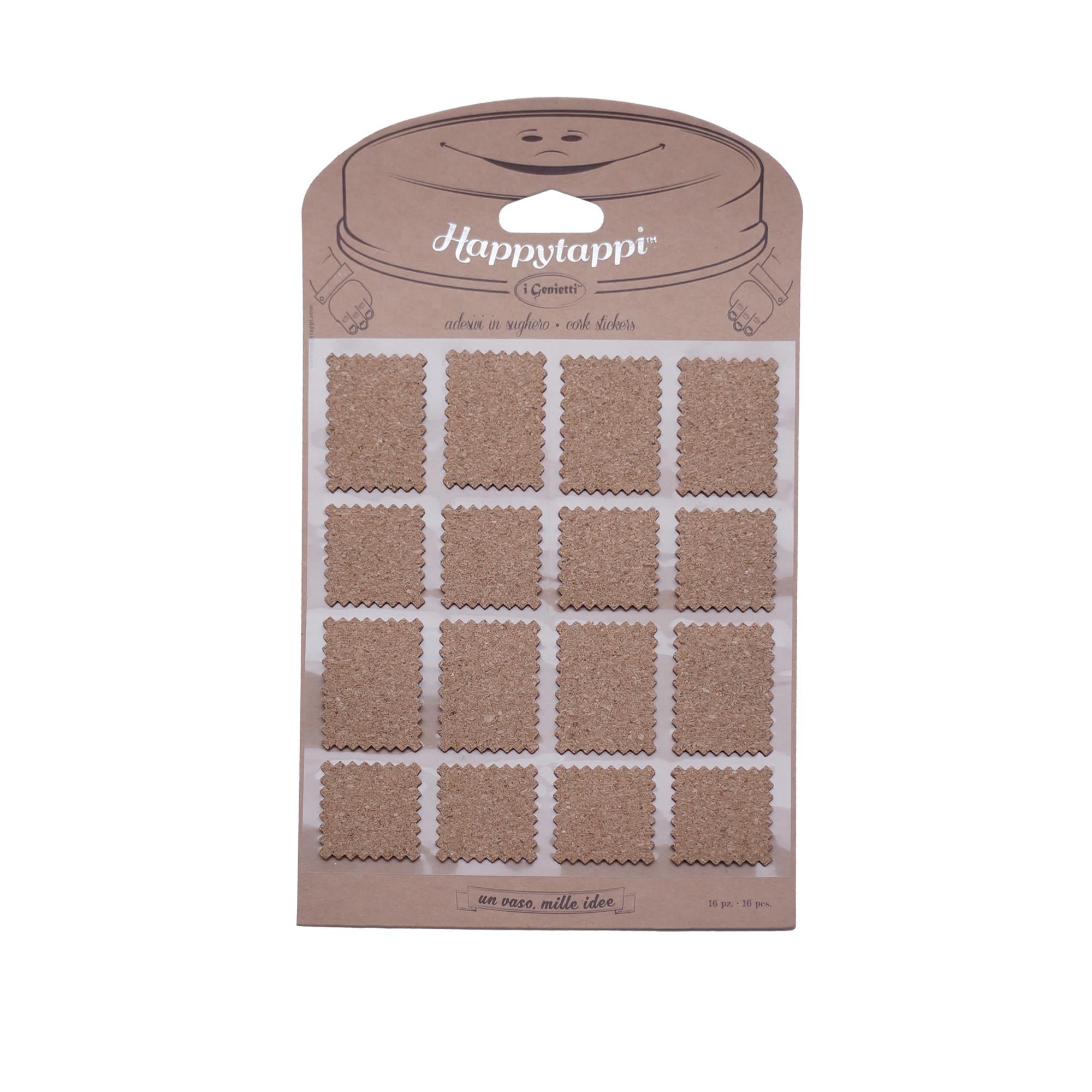 ADESIVI IN SUGHERO SET 16 PZ HAPPYTAPPI