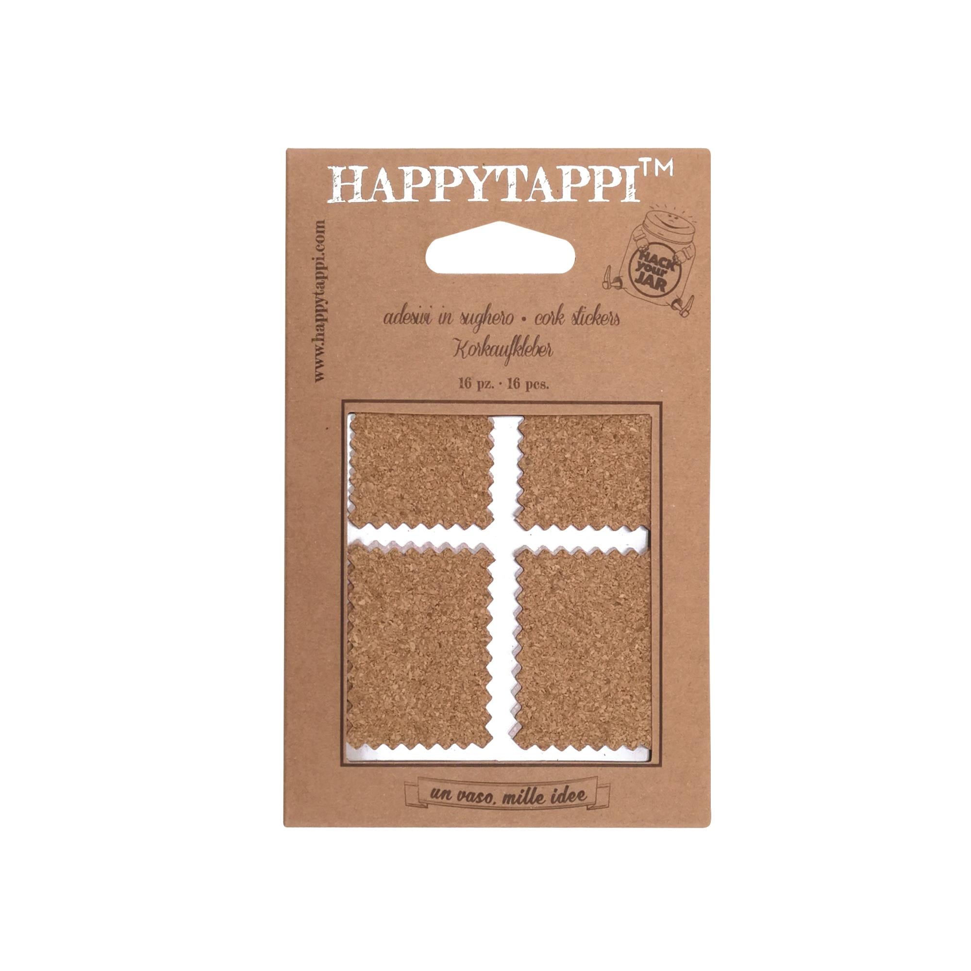 ADESIVI IN SUGHERO SET 16 PZ HAPPYTAPPI