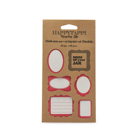 ETICHETTE ADESIVE ROSSE 48 PEZZI HAPPYTAPI