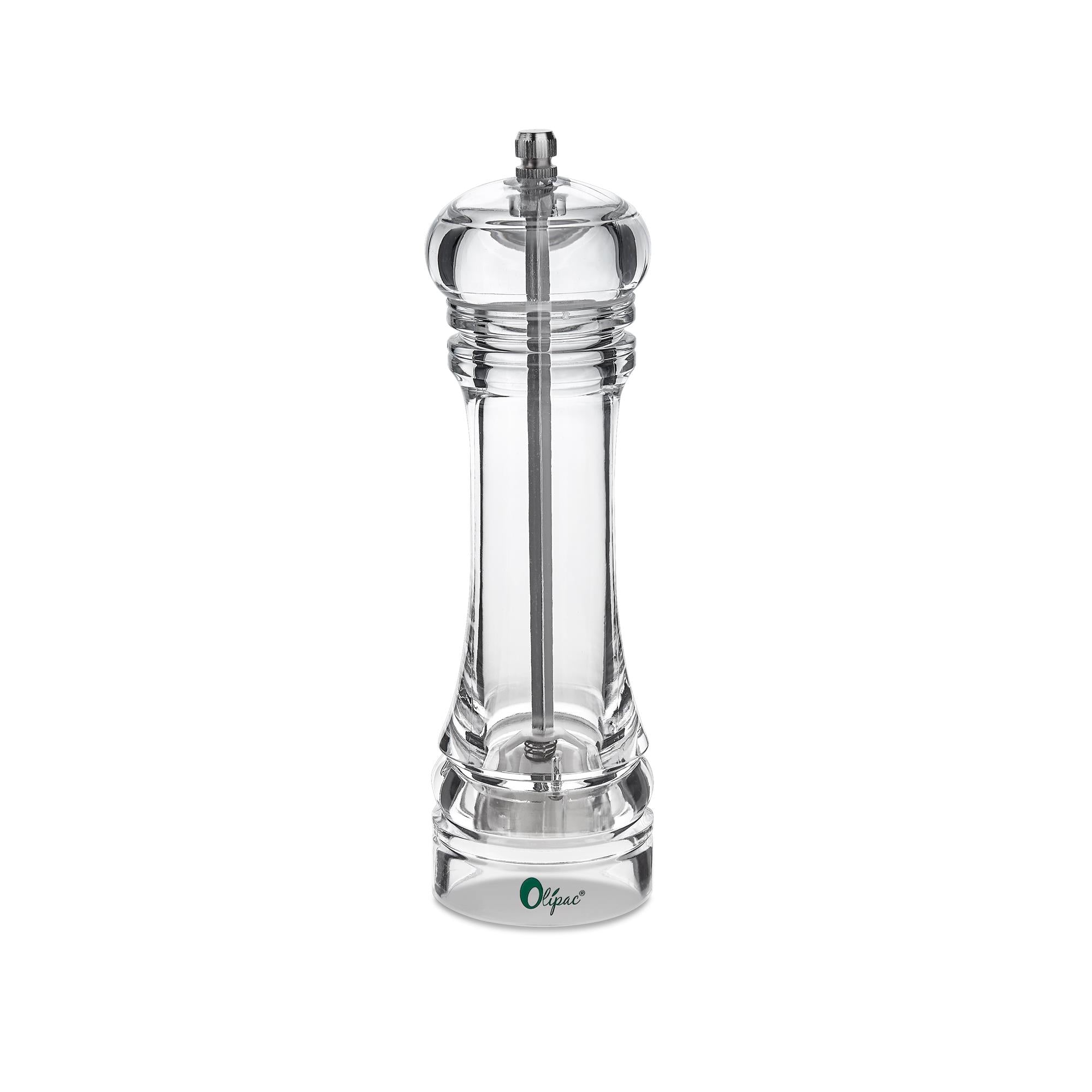 CRYSTAL SALT PEPPER MILL 18 5 CM OLIPAC